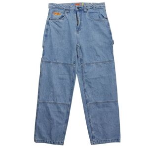 Empyre Jeans Loose Baggy Unisex Tagged 32 actual 34 Tapered Leg Skater, Flaw